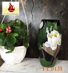 Lọ sơn mài vẽ 3D