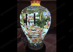 Đèn dáng dế vẽ tay bách nhi bách phúc