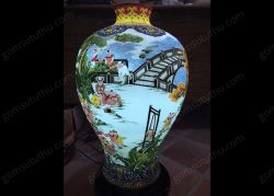 Đèn dáng dế vẽ tay bách nhi bách phúc