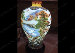 Đèn dáng dế vẽ tay bách nhi bách phúc