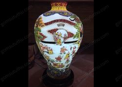 Đèn dáng dế vẽ tay bách nhi bách phúc