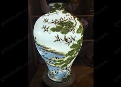 Đèn dáng dế vẽ tay bách hạc